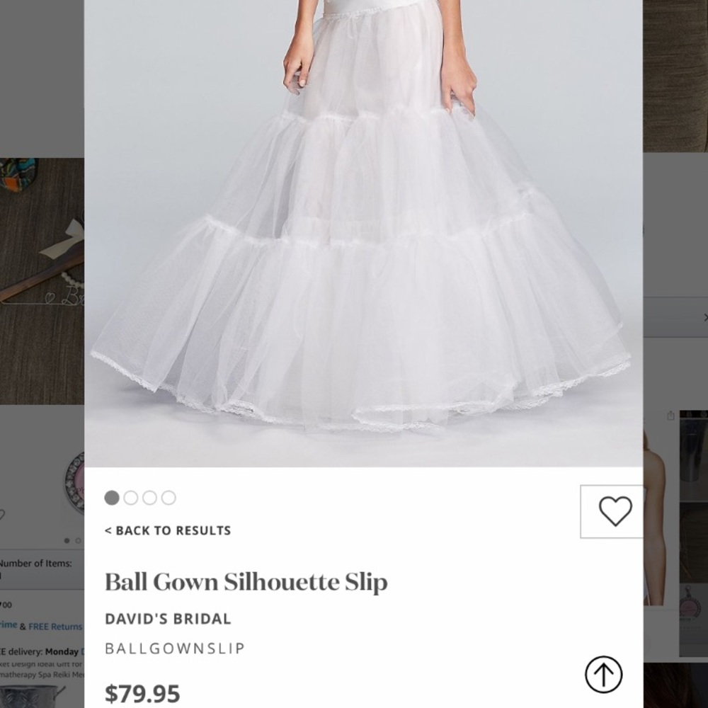 David’s bridal ball gown slip size medium